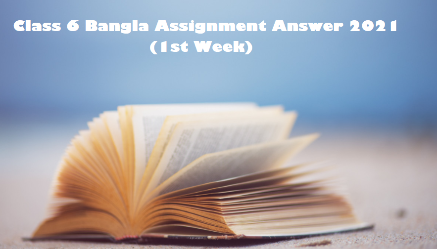 Class 6 Bangla Assignment Answer 2021 (1st Week)