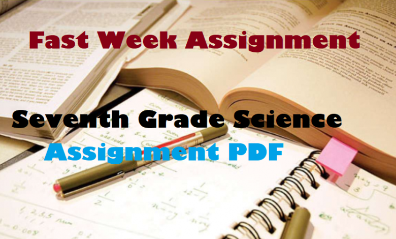 Seventh Grade Science Assignment PDF